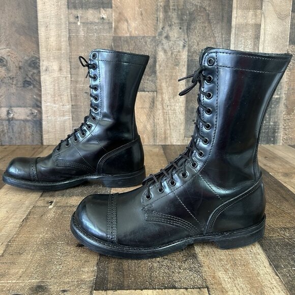 Corcoran 1500 Black Lace Up Jump Boots Mens 8.5 E - Picture 11 of 12